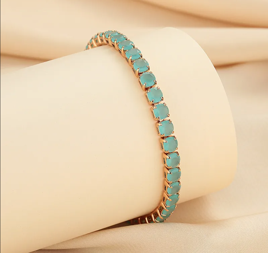 Armband Vierblatt Lucky Blau