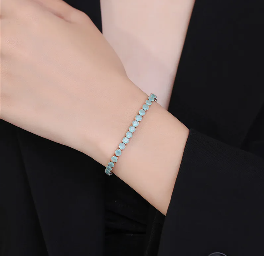 Armband Vierblatt Lucky Blau